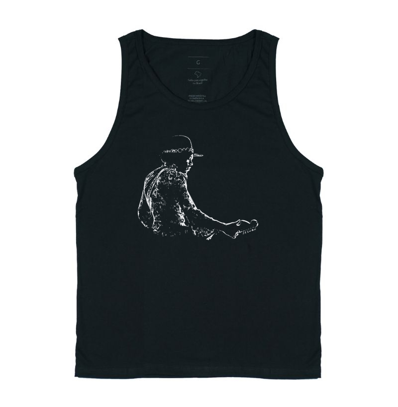 Left Handed Guitar God Silhouette