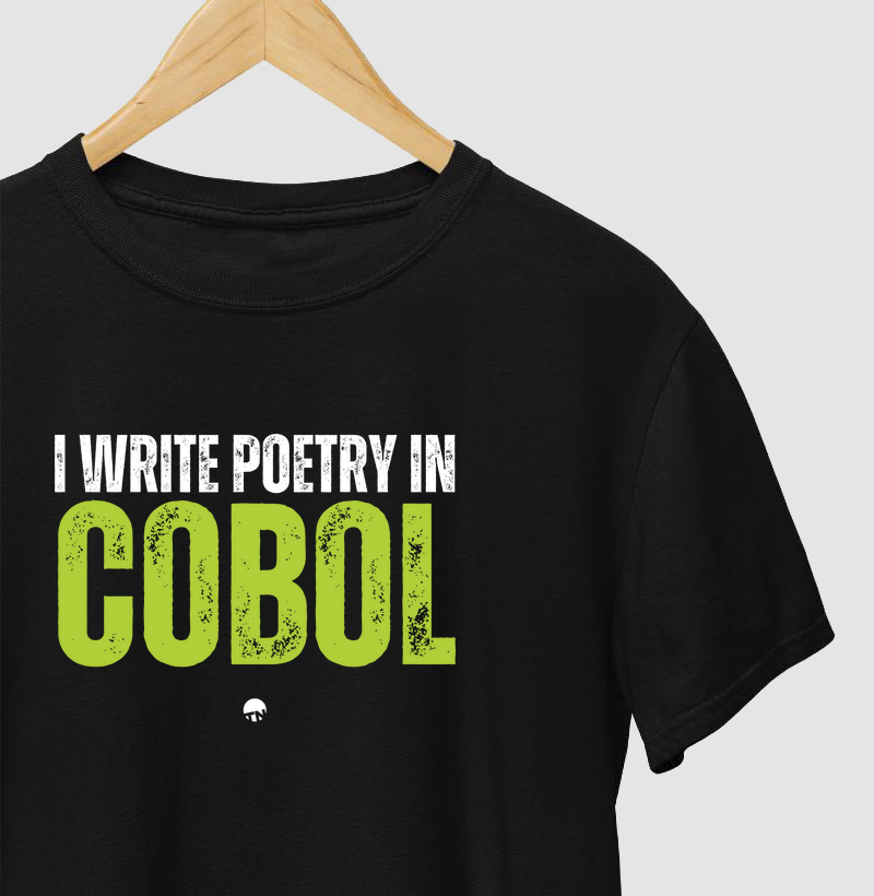 Camiseta Poesia em Cobol