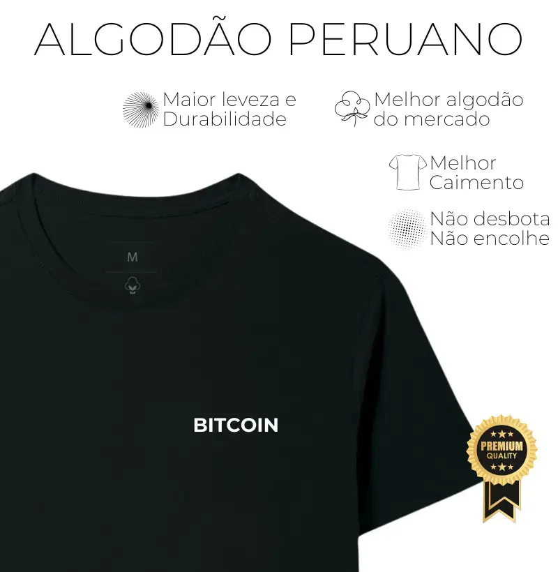 Bitcoin Palavra Logo - Algodão Peruano 