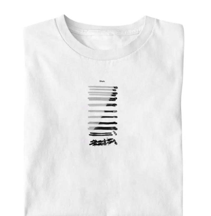 Camiseta Masculina Estampa Nubes Etheris - Branco