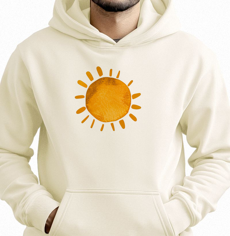 Sol: Moletom com Bolso - Espalhe Luz e Alegria