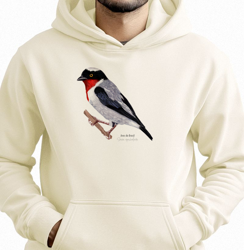 Aves do Brasil - Saíra Apunhalada - Moletom Hoodie