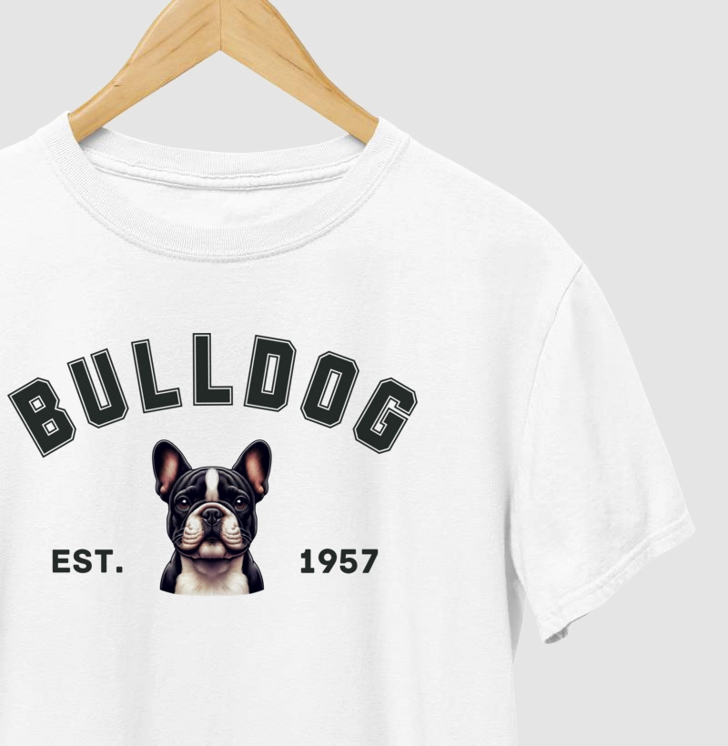College - Bulldog Preto e Branco