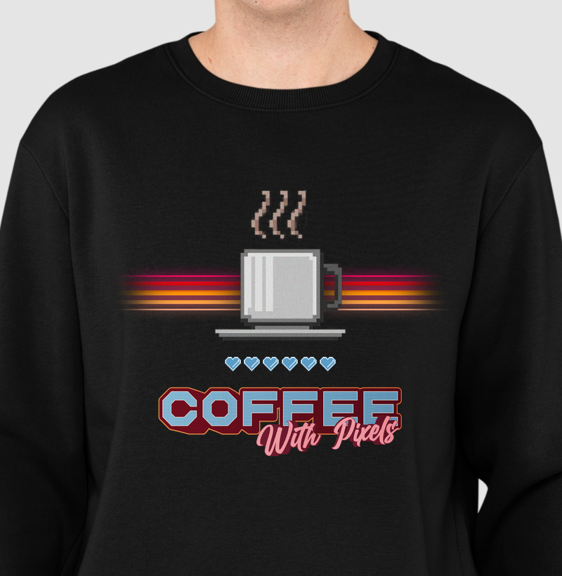 Suéter Moletom Pixel Brew - Coffee With Pixels