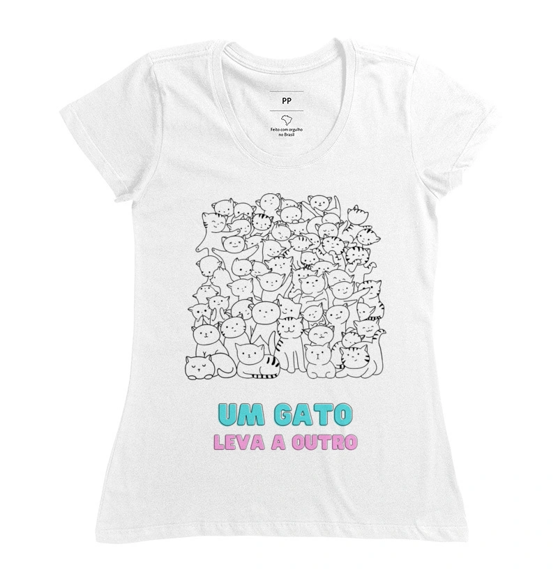 Camiseta "Um gato leva a outro"