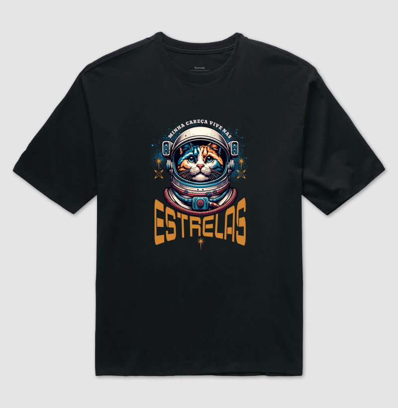 Minha Cabeça Vive nas Estrelas - Camiseta Oversized