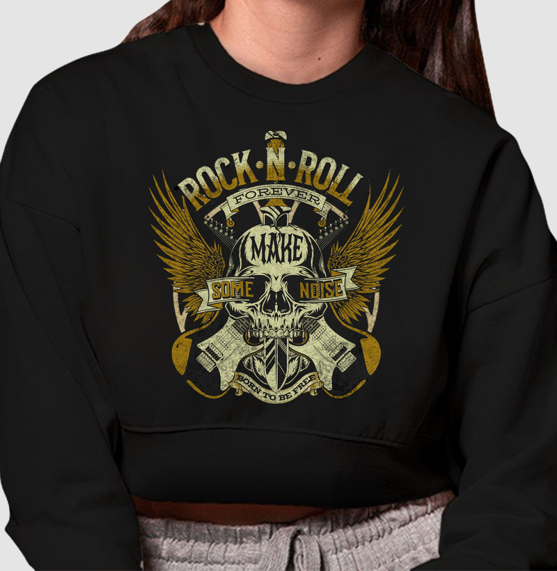 Rock n Roll Forever - Moletom Crooped