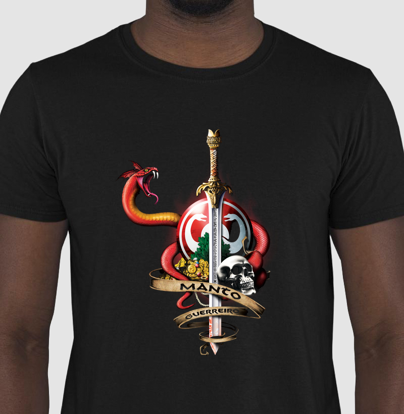 Camisa Masculina Manto Guerreiro Preta
