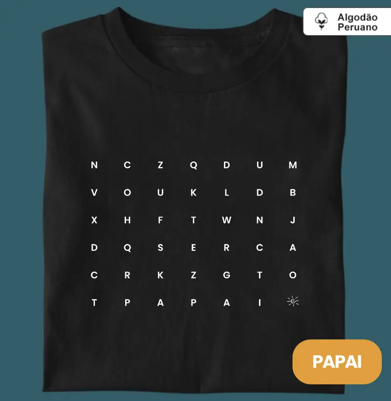 Caça-palavras: vou ser papai (algodão peruano)