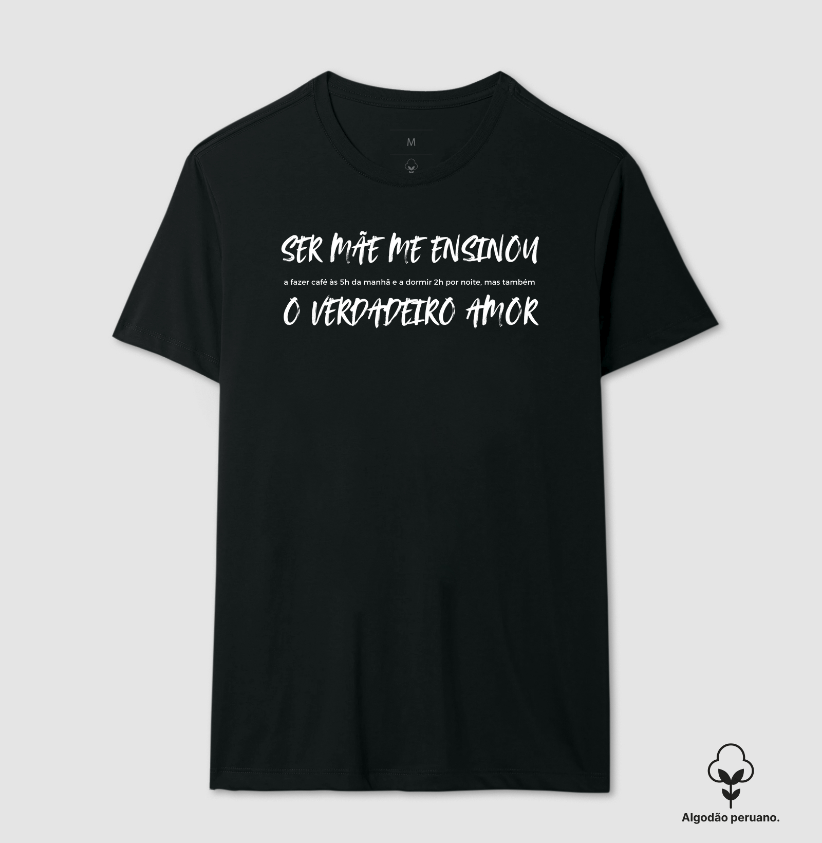 Camiseta Café SER MÃE ME ENSINOU a fazer café às 5 da manhã e a dormir 2h por noite, mas também O VERDADEIRO AMOR Camiseta Presente Dia dos Pais