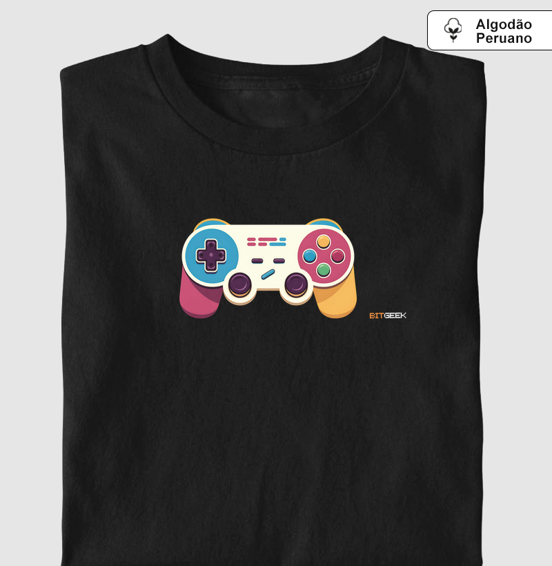 Camiseta Algodão Peruano Press Start