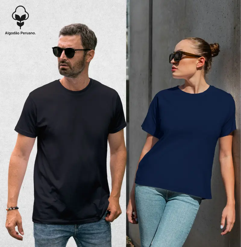 Camiseta 100% Algodão Peruano.