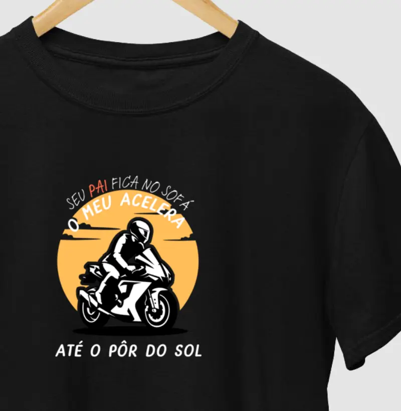 meu  pai acelera até o pôr do sol