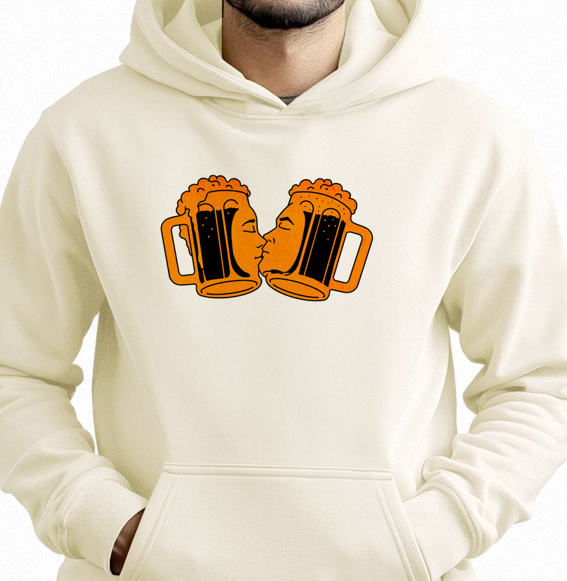Kiss Beers: Moletom com Bolso - Amor e Cerveja em Um Design Único