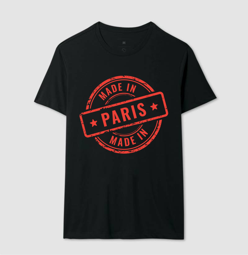 Camiseta Viagem - Carimbo Paris Made In