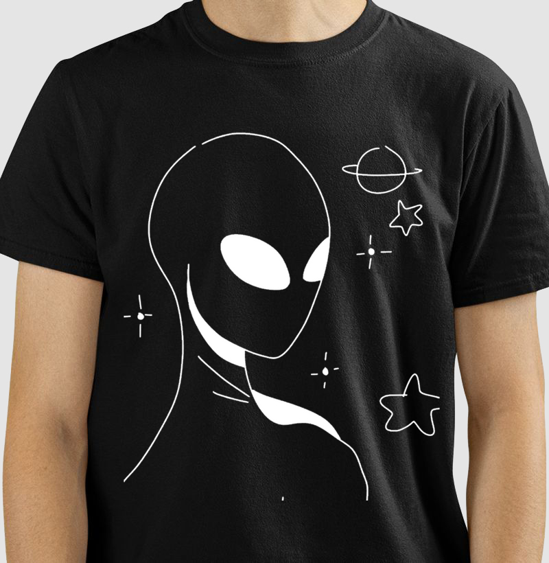 Alien sketch - White