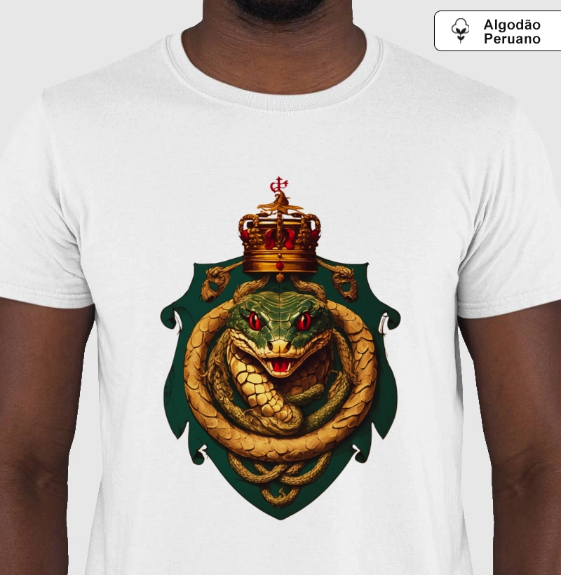Camiseta Algodão Peruano Serpente Real