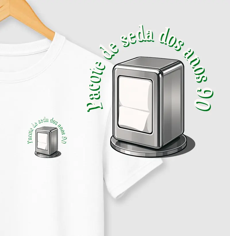 Pacote de seda dos anos 90