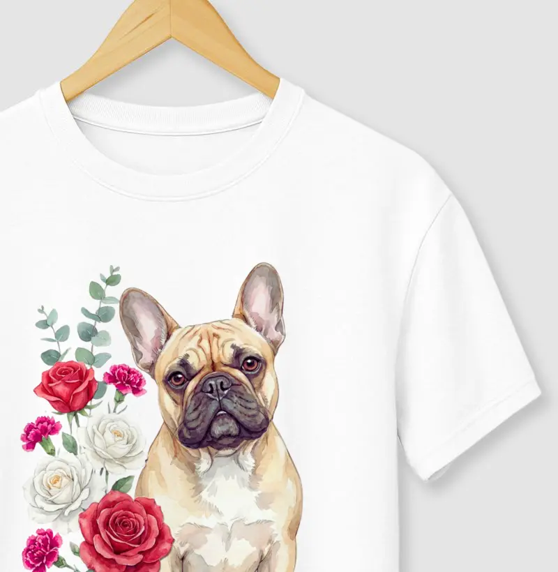 Bulldog Francês Floral Encanto
