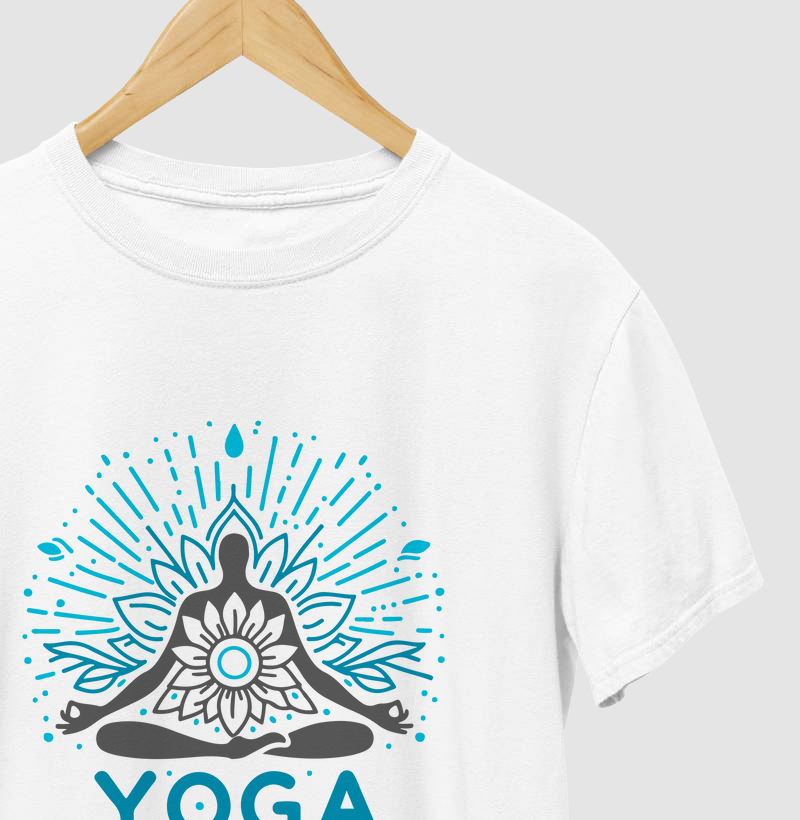 Yoga - Meditação em Lótus (estampa colorida central)
