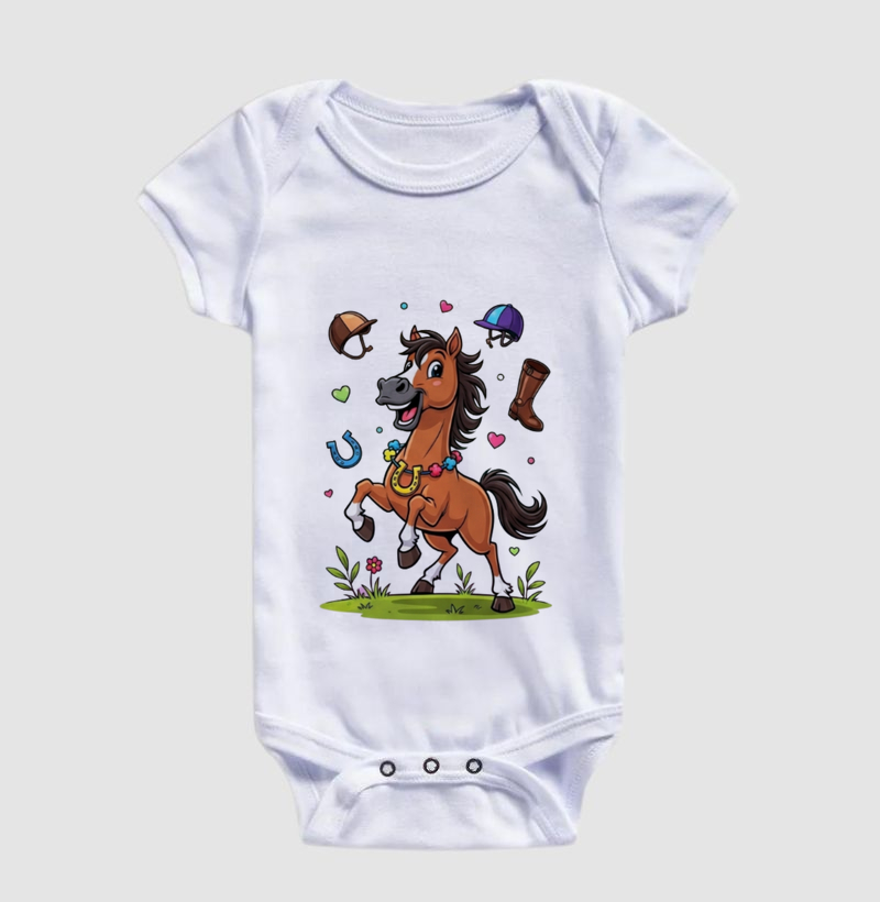 Cavalo desenho - Body infantil