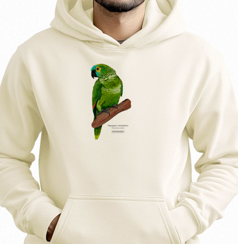 Aves do Brasil - Papagaio Verdadeiro - Moletom Hoodie