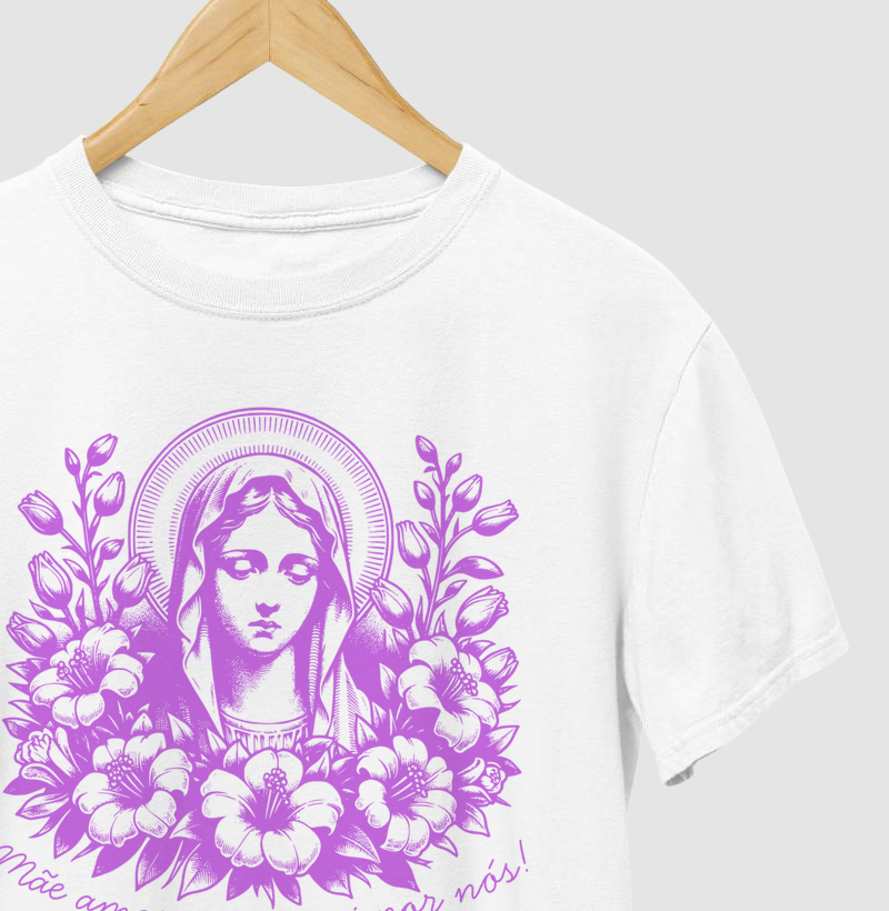 Camiseta Mãe Amorosa Rogai por nós