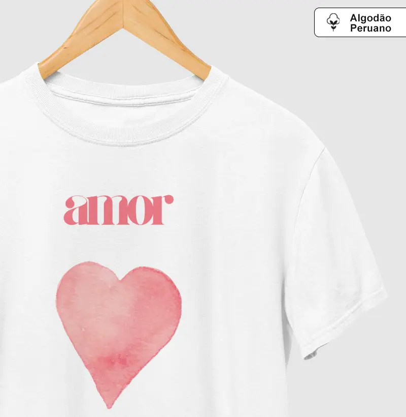 Camiseta Algodão Peruano Amor 
