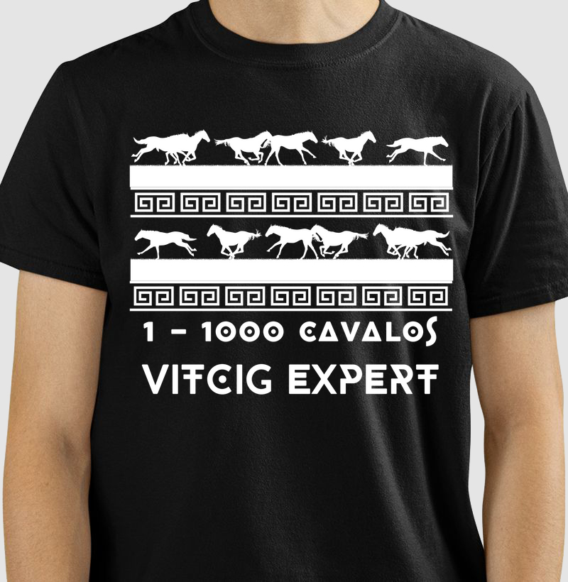 HORSE. T-SHIRT Black Rom - Coleção VITCIG EXPERT