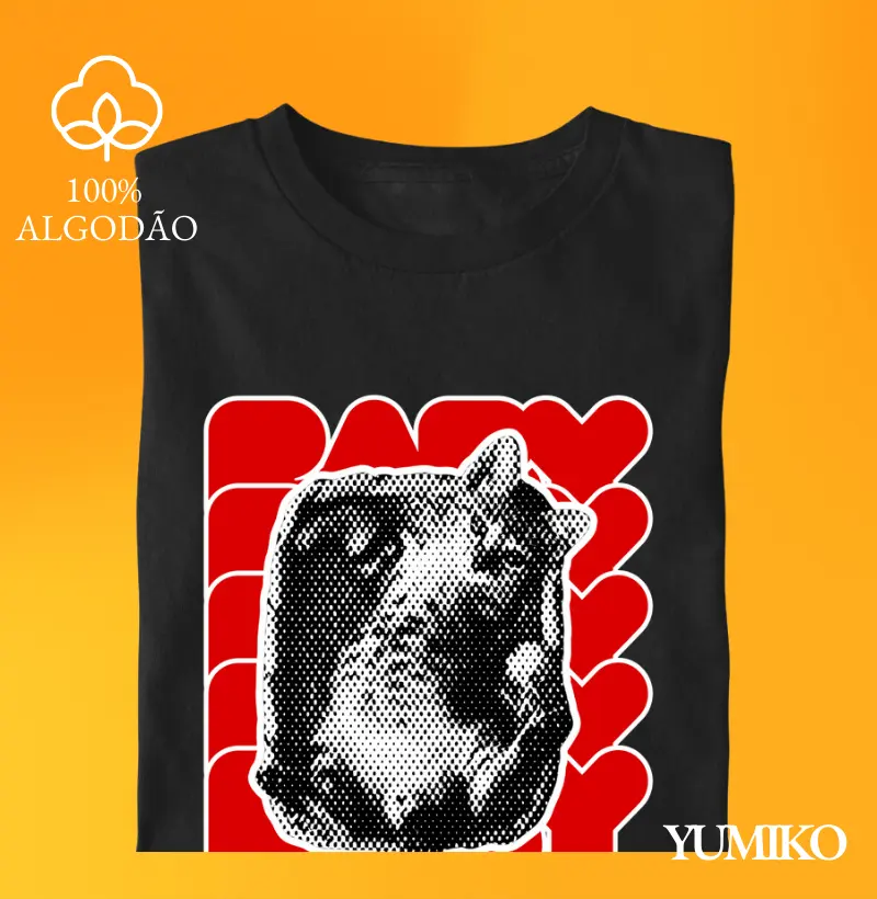 Tshirt em Algodão com Estampa Gatinho Baby, Baby
