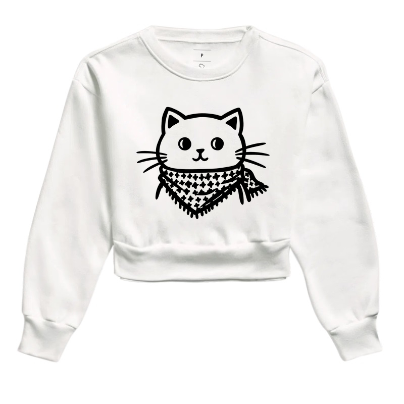 Gato com Lenço Palestino