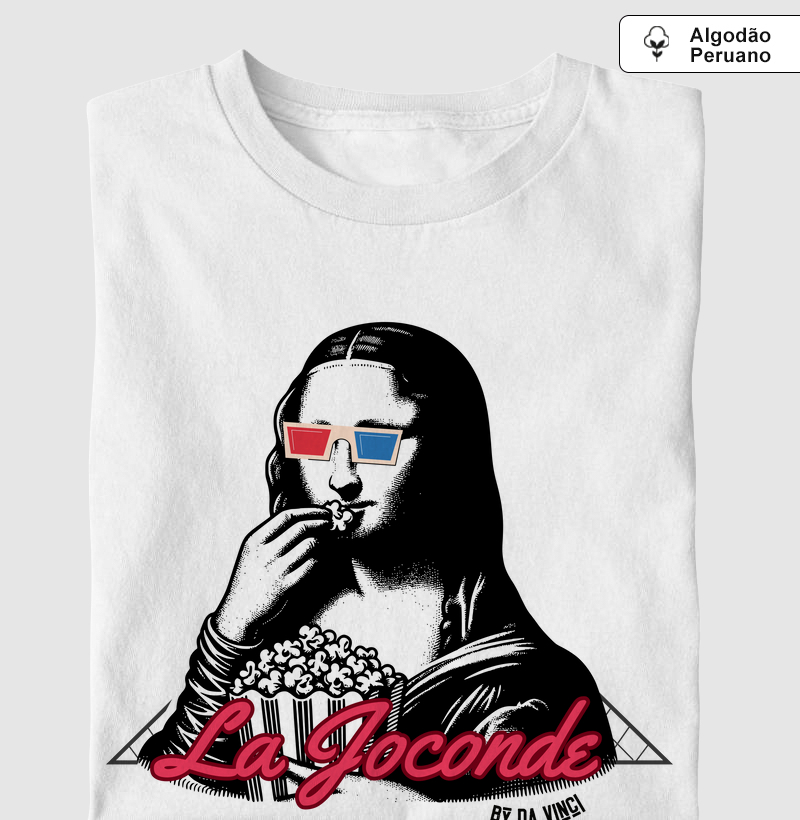 Camiseta "Mona Lisa 3D" - Sessão de Cinema