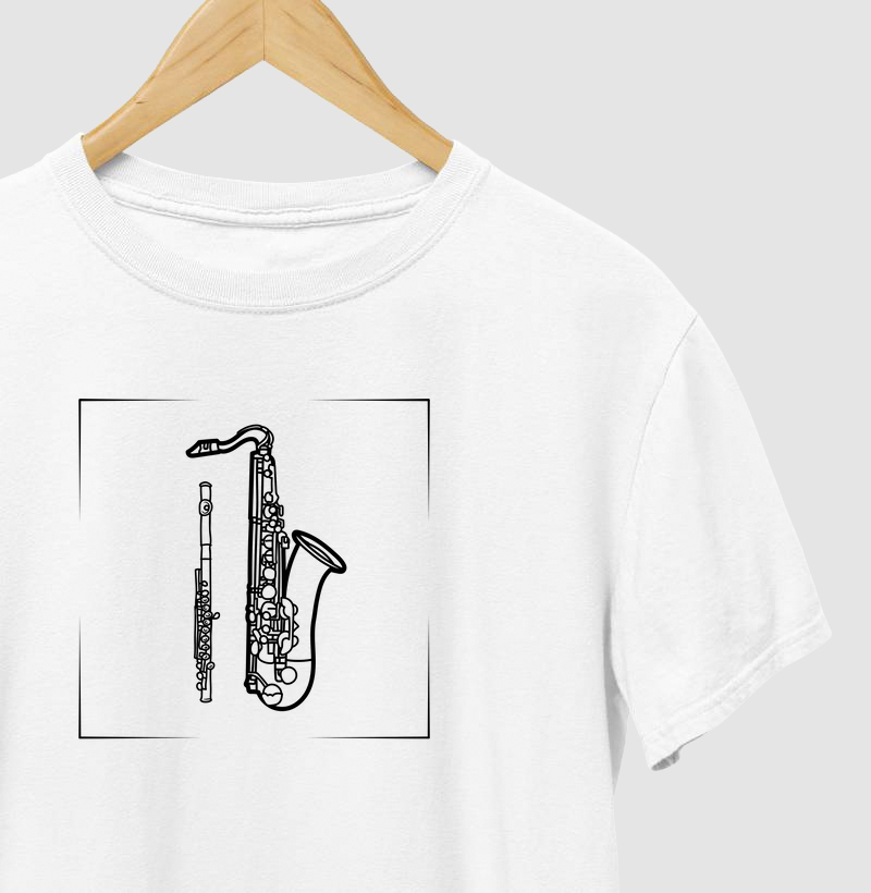 T-shirt Saxofone e Flauta 