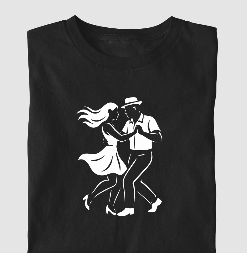 Silhueta de casal dançando