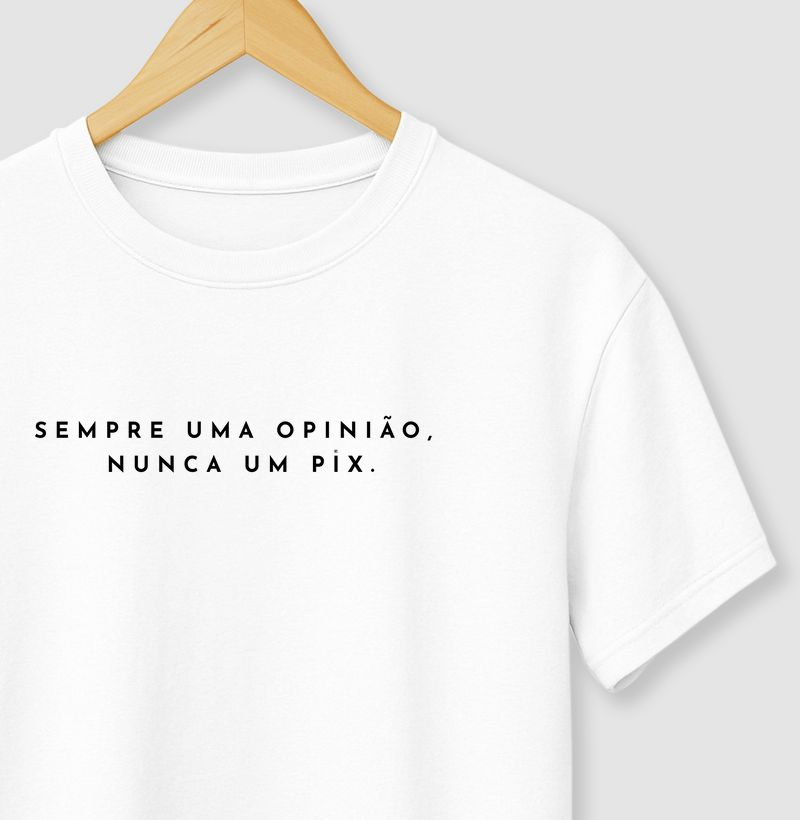 Sempre uma opinião, nunca um Pix Minimalista