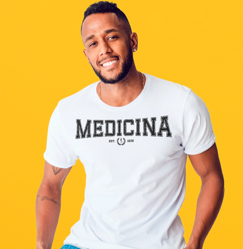 Camiseta Medicina Premium Est. 1808 - masculina