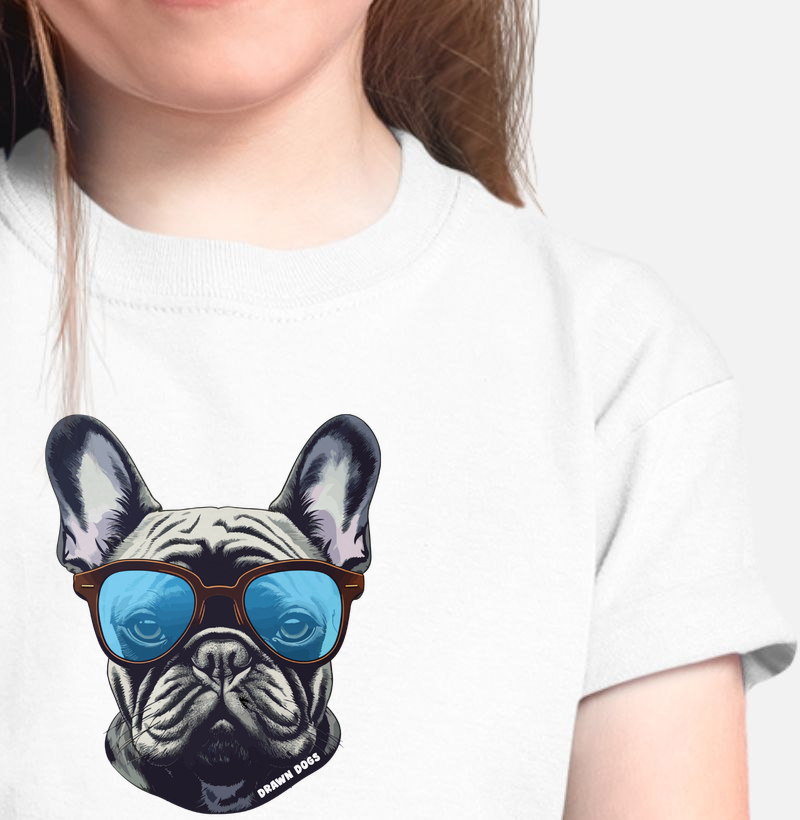 Bulldog francês de óculos