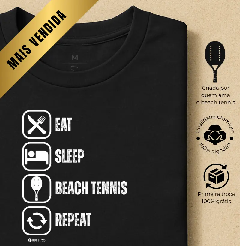 Eat Sleep Beach Tennis Repeat