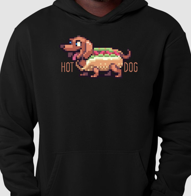 Hoodie Moletom HotDog Reset8Bit