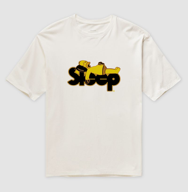 Camiseta Oversized Homer Simpson Sleep