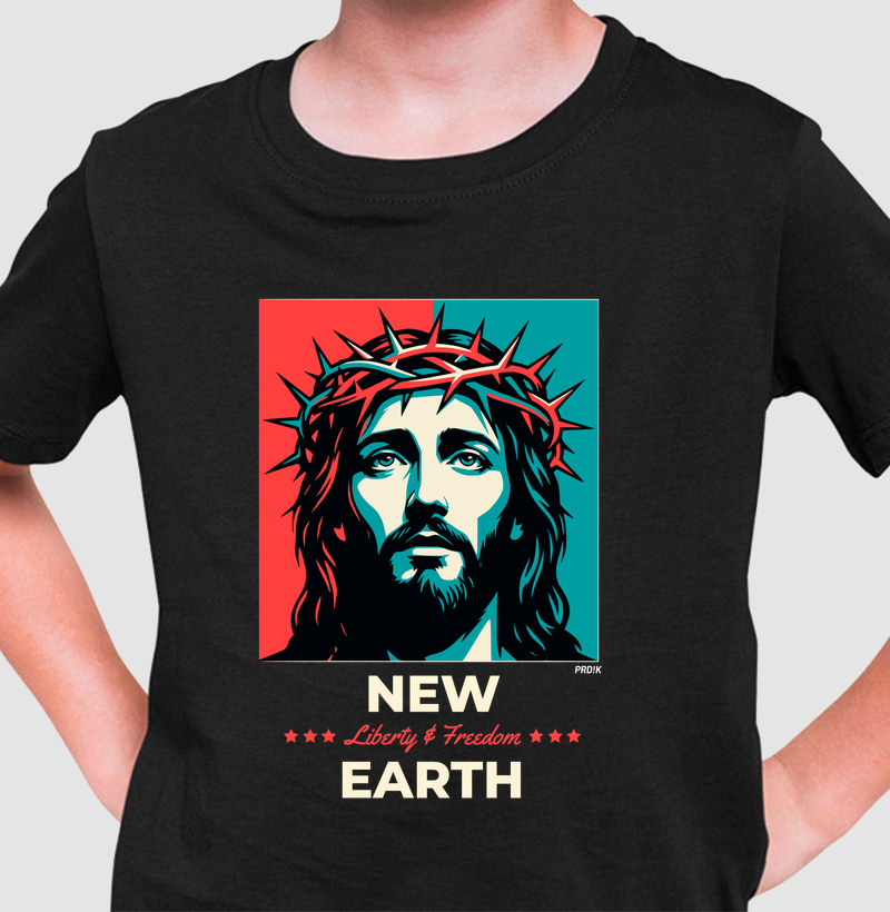 Camiseta Infantil Algodão com Estampa - New Earth City