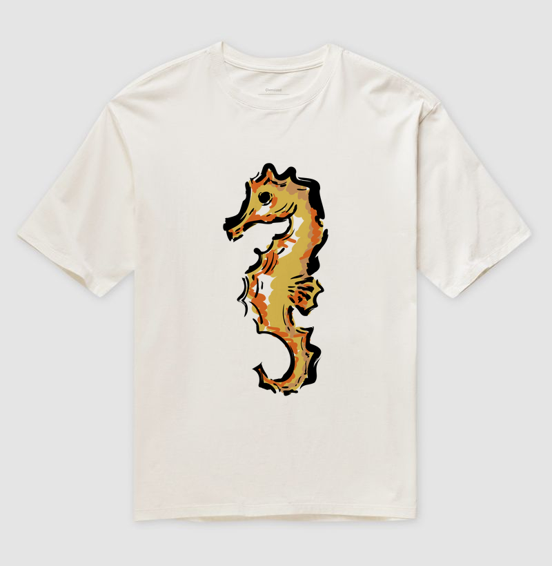 Camiseta Oversized Cavalo Marinho