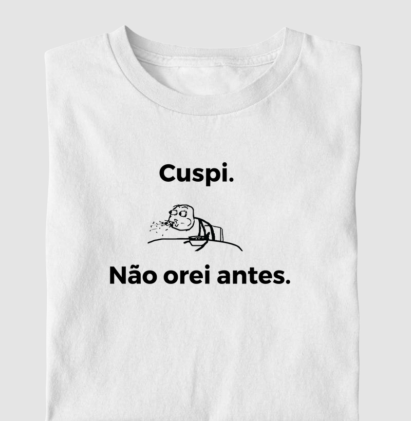 Cuspi. Não orei antes