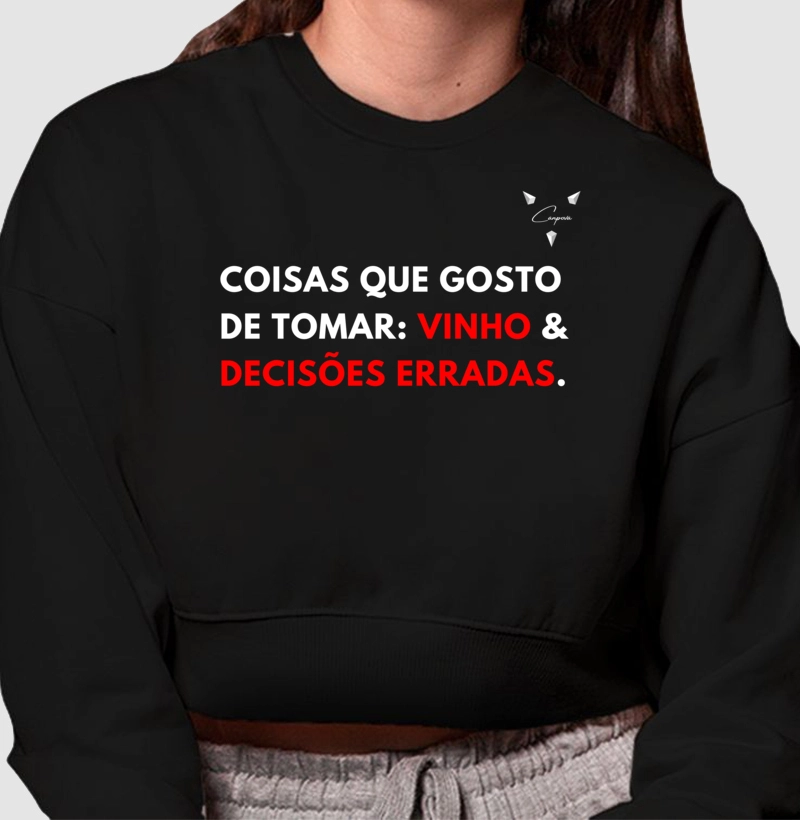 Coisas que gosto II - moletom cropped