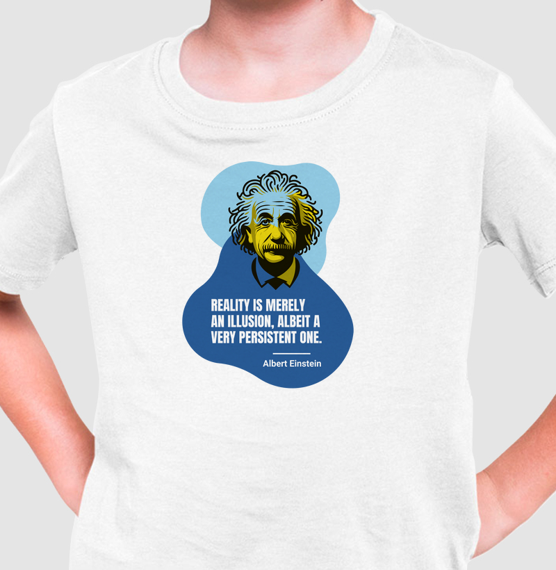 Camiseta Infantil Física Quântica - Reality is Merely an Illusion