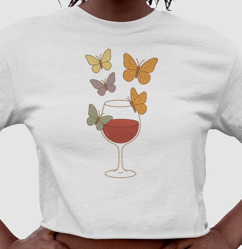 Camiseta Wine Butterflies