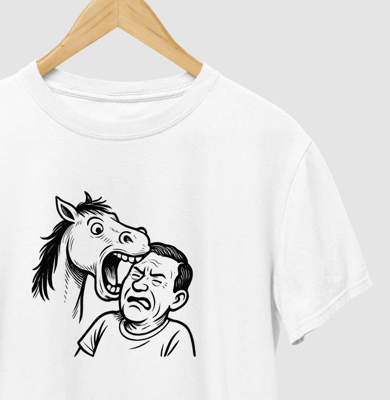 O cavalo mordeu tua cabeça?