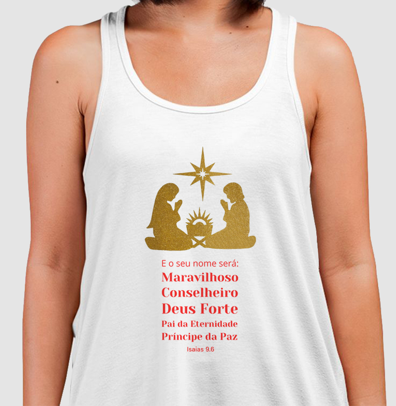 Camiseta Regata Natal e o Seu nome Será