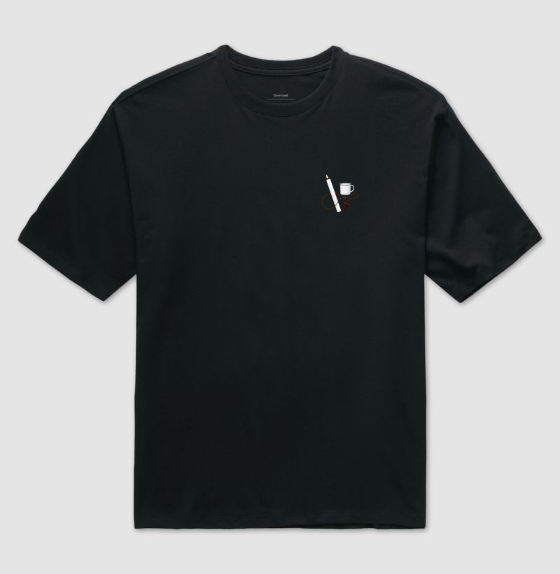 Camiseta Oversized Café com Axé