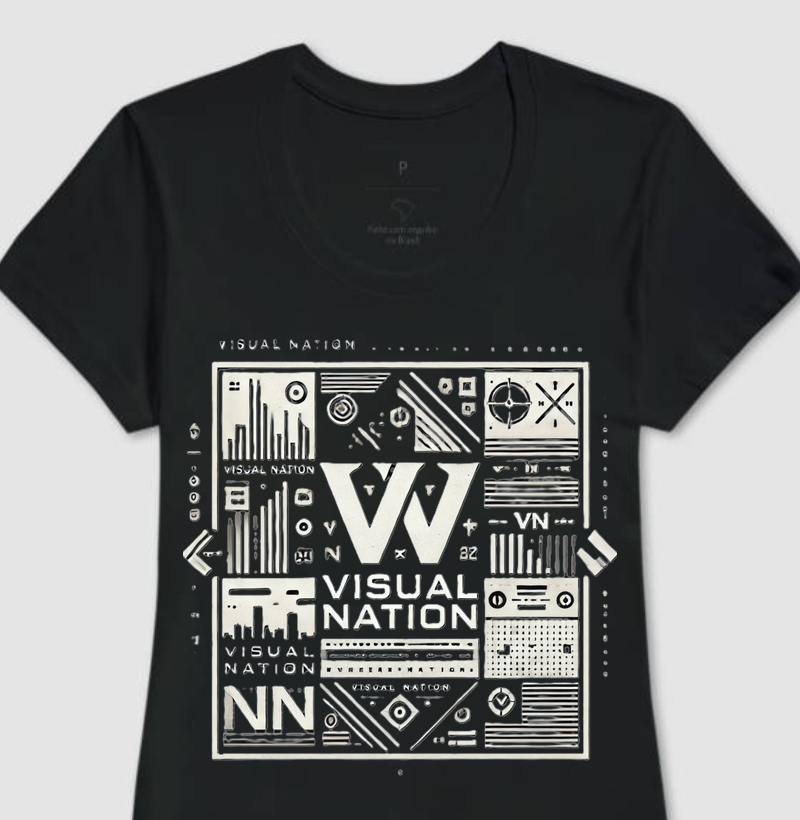 Camisa Manga Curta Visual VV Feminino